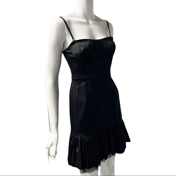 BCBG Black Removable Straps Tulle Mini Dress - Picture 2 of 10